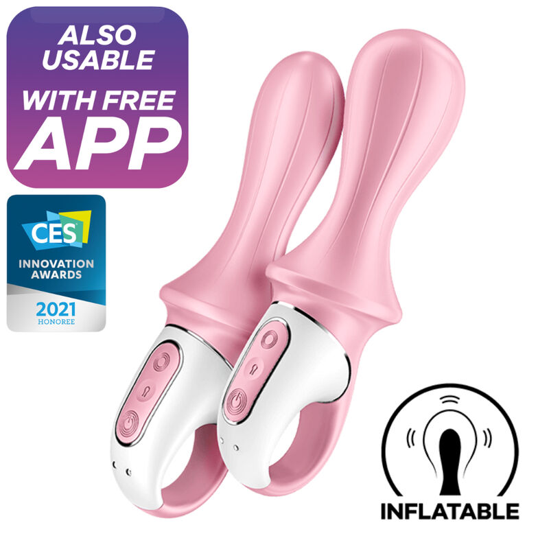 SATISFYER - VIBRATEUR ANAL GONFLABLE AIR PUMP BOOTY 5+ ROSE