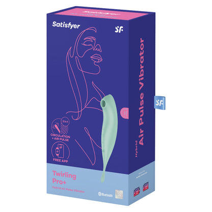 SATISFYER - TWIRLING PRO+ STIMULATEUR ET VIBRATEUR À IMPULSIONS D'AIR APPLICATION ROUGE