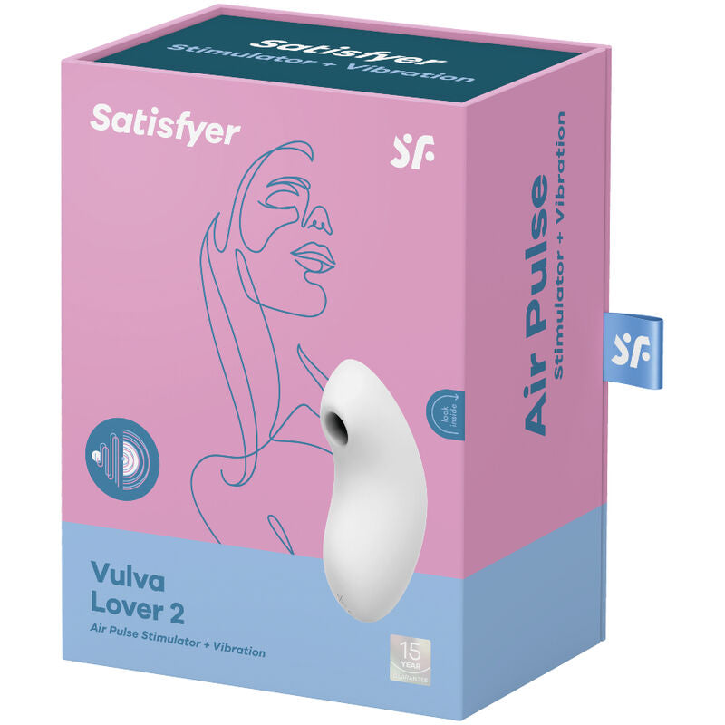 SATISFYER - ESTIMULADOR Y VIBRADOR DE PULSOS DE AIRE VULVA LOVER 2 AZUL