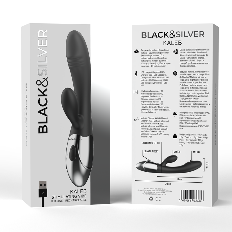 BLACK&amp;SILVER - VIBRADOR ESTIMULANTE KALEB