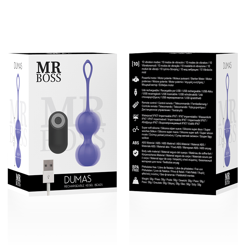 MR BOSS - Boules de Kegel vibrantes Dumas avec télécommande