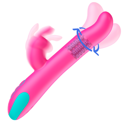 HAPPY LOKY - PLUTO RABBIT VIBRATOR & ROTATOR WATCHME WIRELESS TECHNOLOGY COMPATIBLE