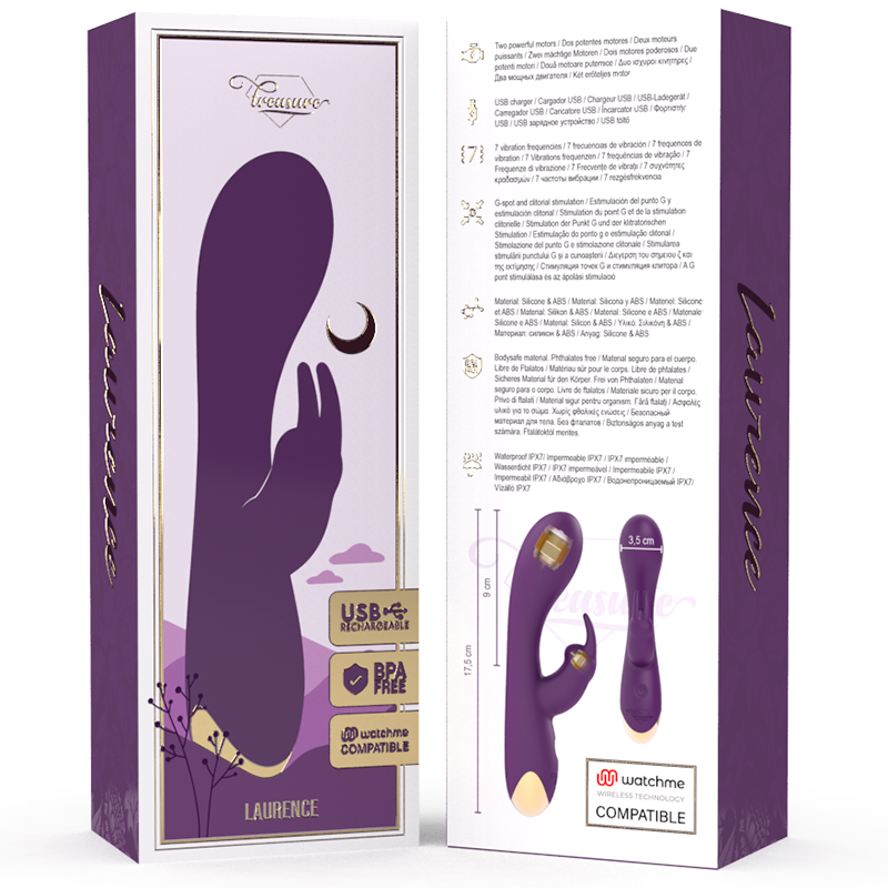 TREASURE - LAURENCE RABBIT VIBRADOR WATCHME TECNOLOGÍA INALÁMBRICA COMPATIBLE