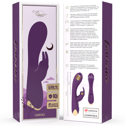 TREASURE - LAURENCE RABBIT VIBRATOR WATCHME WIRELESS TECHNOLOGY COMPATIBLE