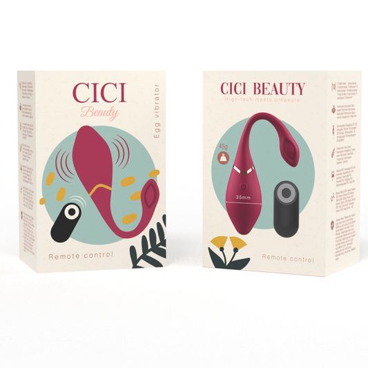 CICI BEAUTY - ŒUF VIBRATEUR EN SILICONE DE QUALITÉ SUPÉRIEURE AVEC TÉLÉCOMMANDE