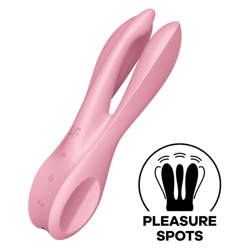 SATISFYER - TRES VIBRADORES AZULES