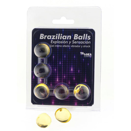 TALOKA - 5 BOULES BRÉSILIENNES VIBRANTES &amp; EFFET CHOC GEL EXCITANT