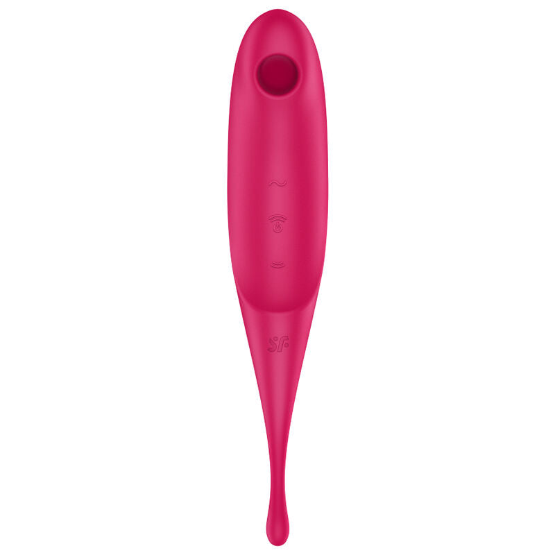 SATISFYER - STIMULATEUR ET VIBRATEUR À IMPULSIONS D'AIR TWIRLING PRO ROUGE