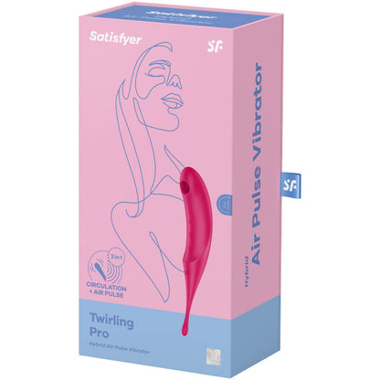 SATISFYER - STIMULATEUR ET VIBRATEUR À IMPULSIONS D'AIR TWIRLING PRO ROUGE