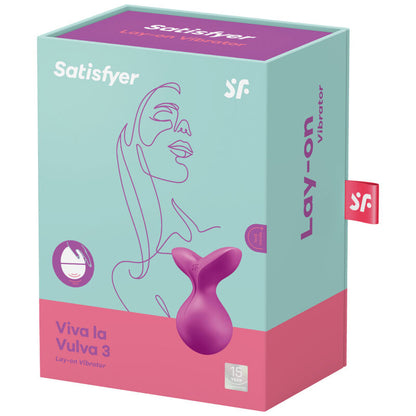 SATISFYER - VIVA LA VULVA 3 LAY-ON VIBRATOR VIOLET