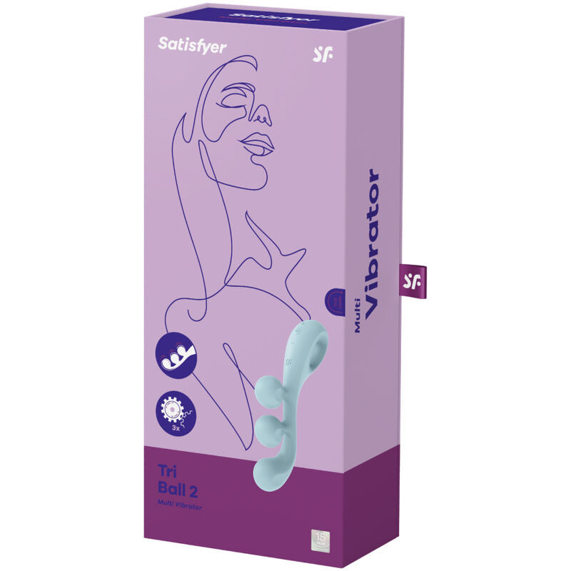 SATISFYER - TRI BALL 2 MULTI VIBRATEUR BLEU