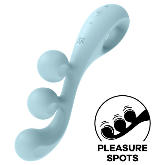 SATISFYER - VIBRADOR MULTIUSOS TRI BALL 2 AZUL