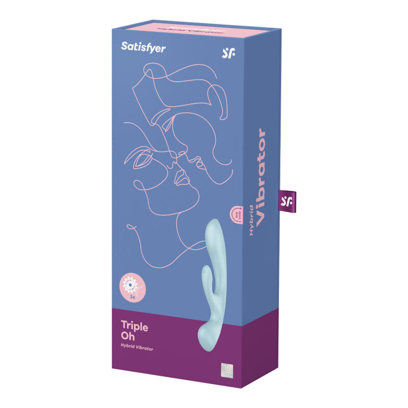 SATISFYER - VIBRATION HYBRIDE TRIPLE OH ROSE