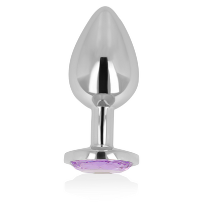 OHMAMA - PLUG ANAL AVEC CRISTAL VIOLET 8 CM