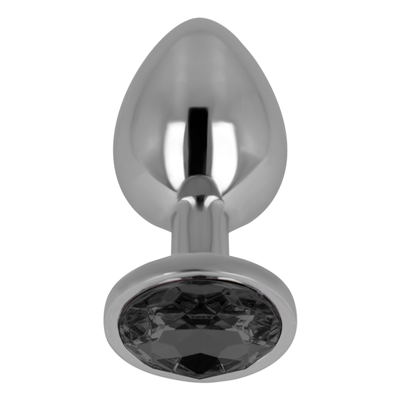 OHMAMA - PLUG ANAL AVEC CRISTAL NOIR 8 CM