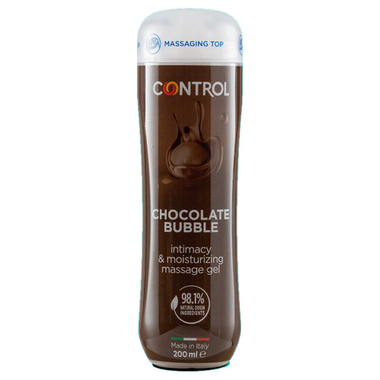 CONTROL - GEL DE MASAJE 3 EN 1 BURBUJAS DE CHOCOLATE 200 ML