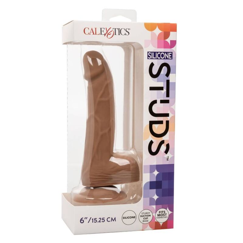 CALEXOTICS - CLOUS SILICONE 15,24 CM MARRON