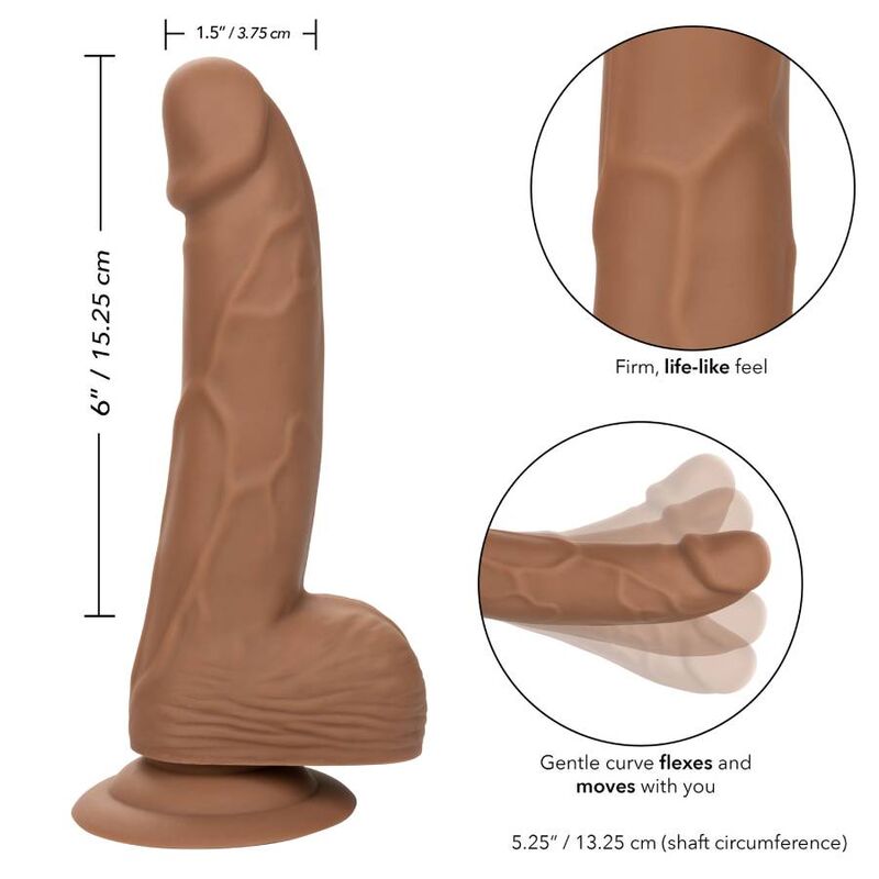 CALEXOTICS - CLOUS SILICONE 15,24 CM MARRON