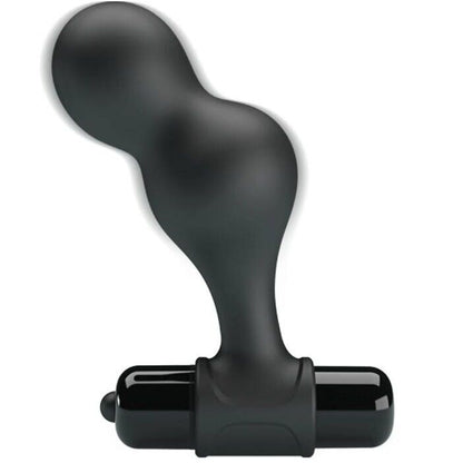 MR PLAY - BLACK SILICONE VIBRATOR ANAL PLUG