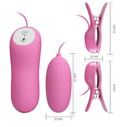 PRETTY LOVE - TWEEZERS WITH VIBRATION AND PINK ELETROSHOCK