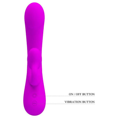 PRETTY LOVE - VIBRADOR Y SUCCIONADOR DE CLÍTORIS SINCERE SILICONA MORADA