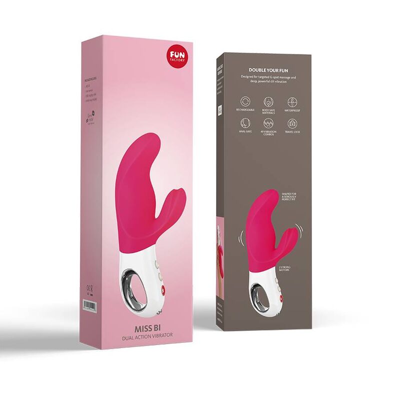 FUN FACTORY - VIBRADOR DUAL MISS BI ROSA BLANCO