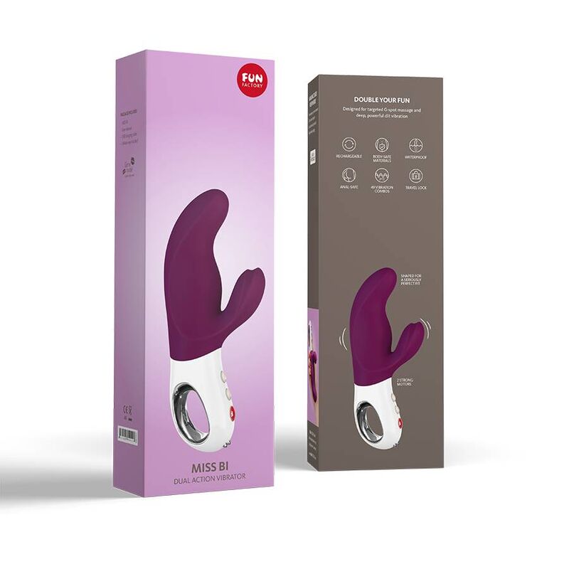 FUN FACTORY - MISS BI DOUBLE VIBRATEUR RAISIN BLANC