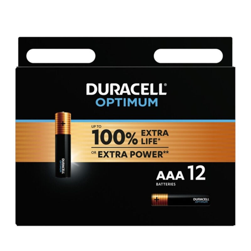 DURACELL - PILE ALCALINE OPTIMUM 200 AAA LR03 12 UNITÉS