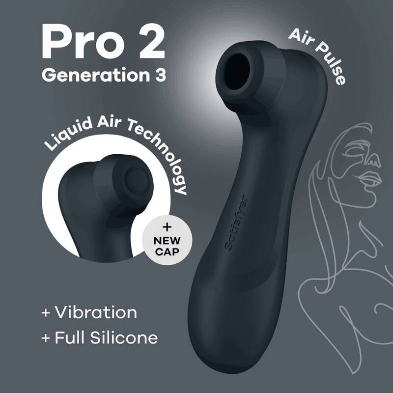 SATISFYER - PRO 2 GENERATION 3 LIQUID AIR TECHNOLOGY WINE RED