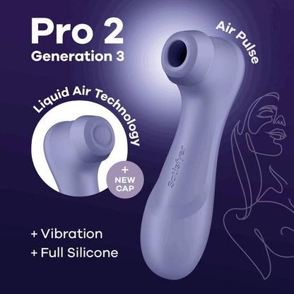 SATISFYER - PRO 2 GENERATION 3 LIQUID AIR TECHNOLOGY WINE RED