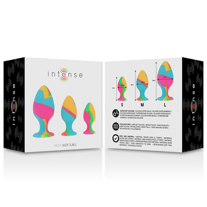 INTENSE - COFFRET DE PLUG EN SILICONE MULTICOLORE