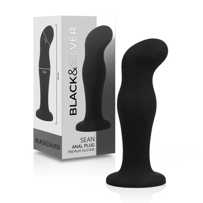 BLACK&amp;SILVER - SEAN PLUG ANAL SILICONE PREMIUM NOIR