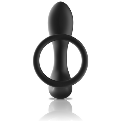 BLACK&SILVER - REMOTE CONTROL ANAL MASSAGER RECHARGEABLE SILICONE BLACK