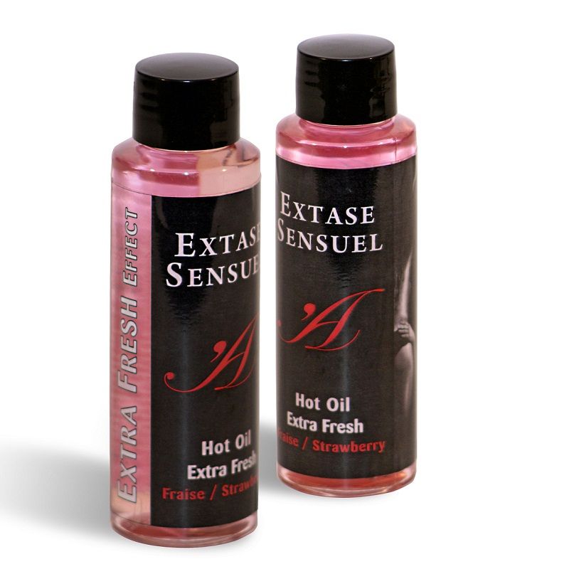 EXTASE SENSUAL - ACEITE DE MASAJE EFECTO FRESA EXTRA FRESCA 100 ML