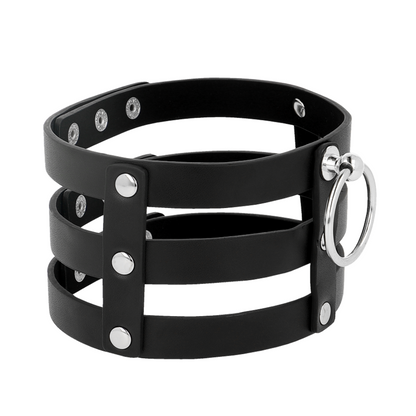 COQUETTE CHIC DESIRE - FETISH STYLE VEGAN LEATHER CHOKER