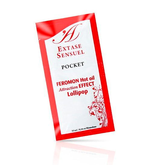 EXTASE SENSUAL - HUILE DE MASSAGE AUX PHÉROMONES À EFFET THERMIQUE LOLLIPOP 10 ML