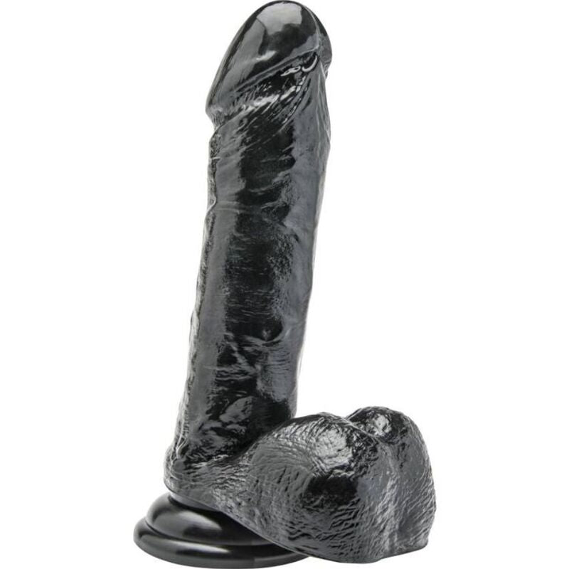 GET REAL - DILDO 18 CM CON BOLAS NEGRO