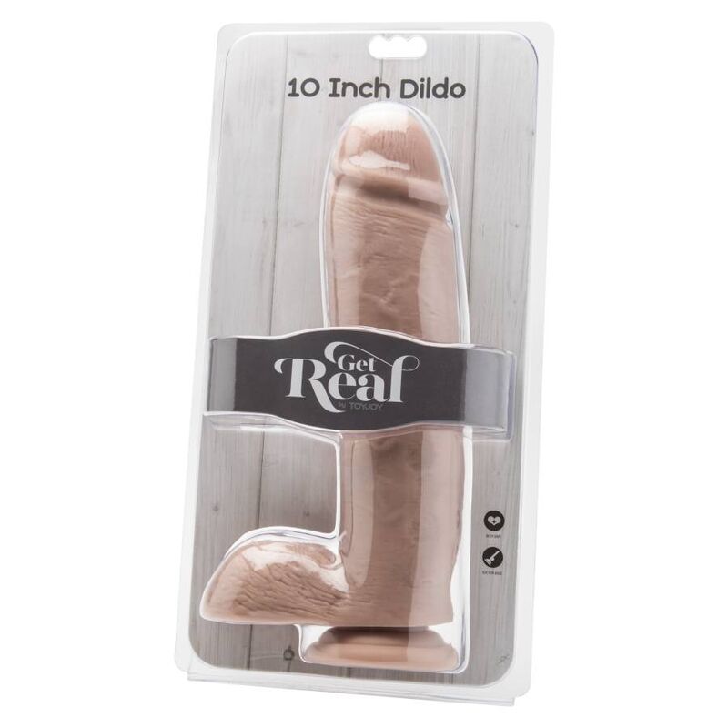 GET REAL - DILDO 25,5 CM AVEC PEAU DE COUILLES