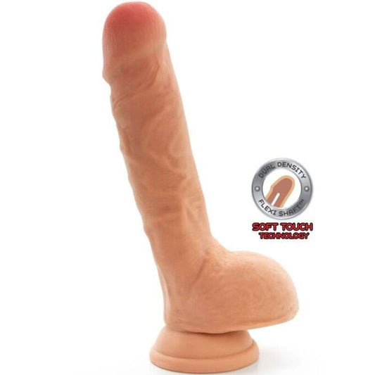 GET REAL - DILDO DOUBLE DENSITÉ 18 CM COUILLES PEAU