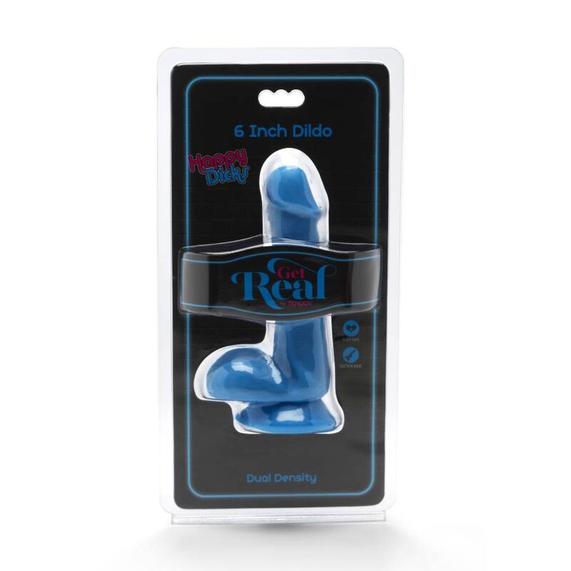 GET REAL - HAPPY DICKS DILDO 12 CM BOULES BLEUES