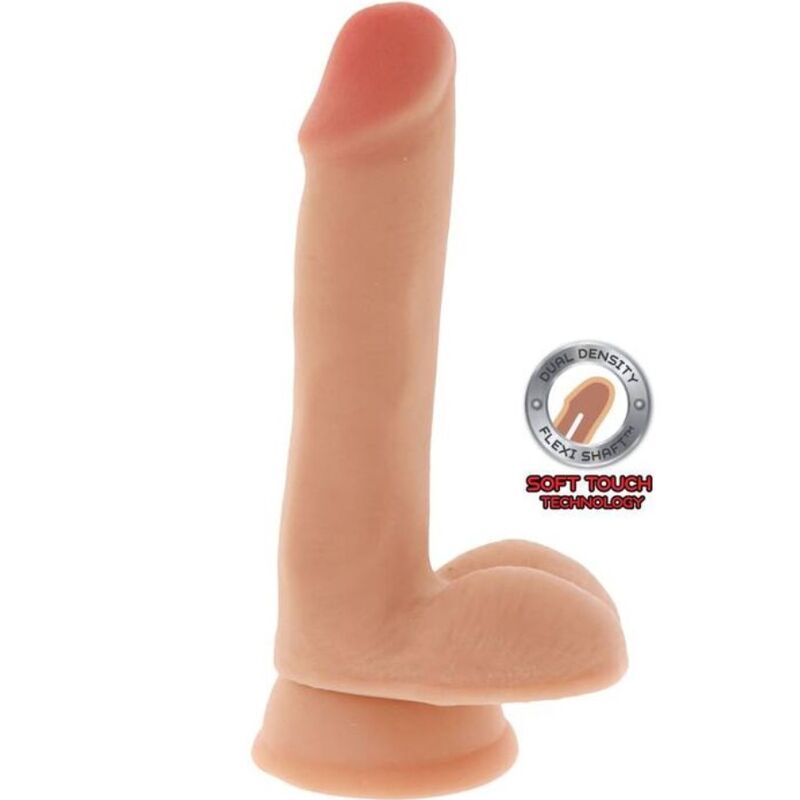 GET REAL - DILDO DOBLE DENSIDAD 17 CM BOLAS PIEL