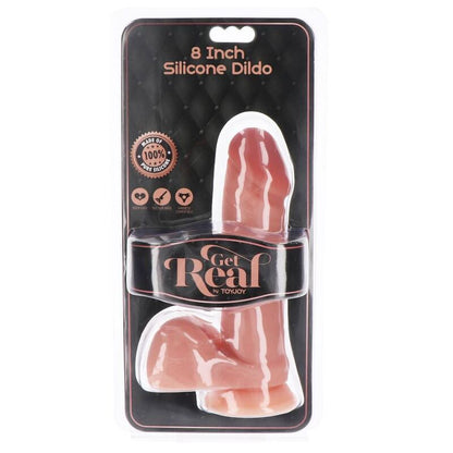 GET REAL - SILICONE DILDO 20,5 CM W BALLS SKIN