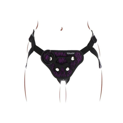 GET REAL - STRAP-ON LACE HARNESS PURPLE