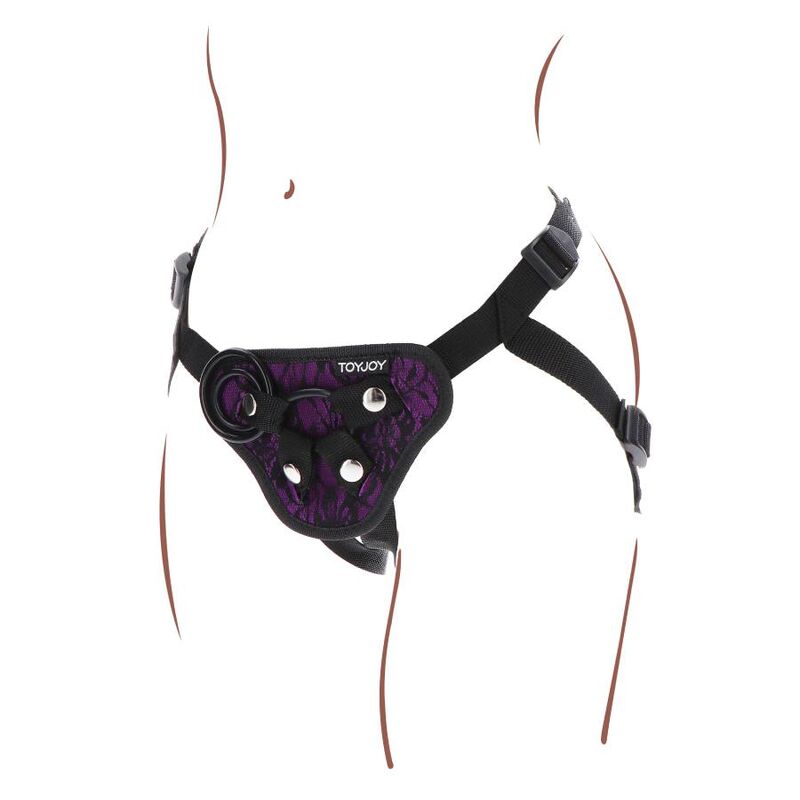 GET REAL - STRAP-ON LACE HARNESS PURPLE