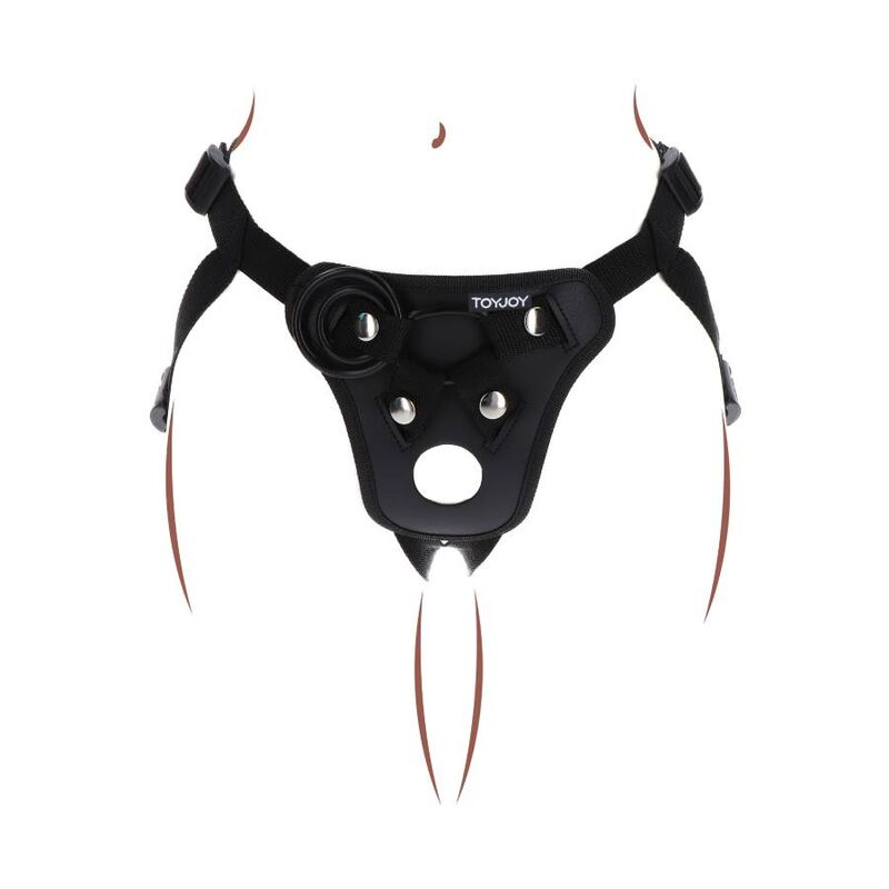 GET REAL - STRAP-ON PLEASURE HARNESS BLACK