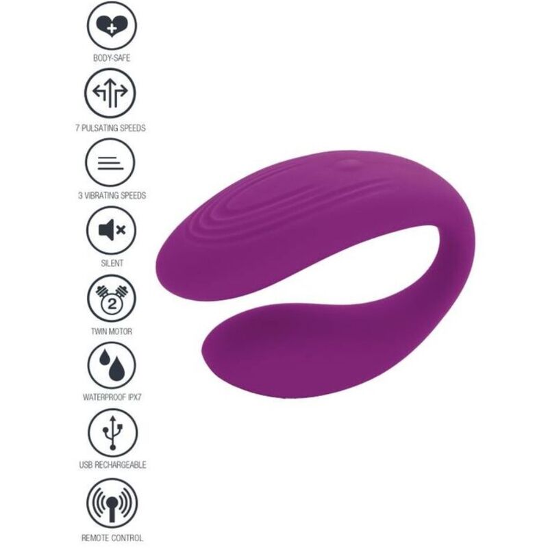 XOCOON - BOUND LOVE COUPLES VIBRATOR PURPLE