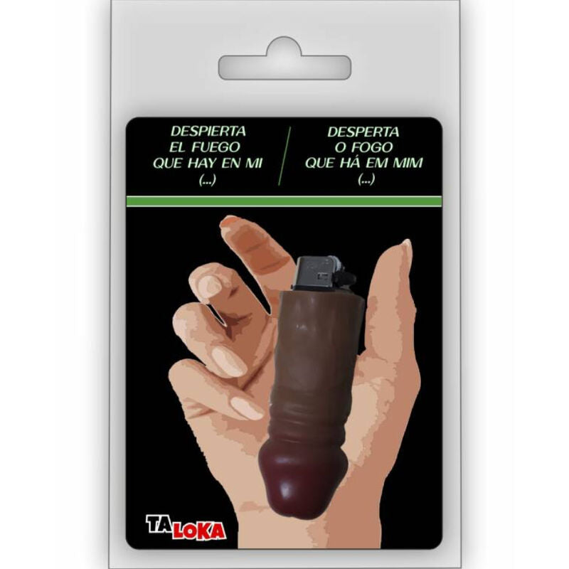 TALOKA - BRIQUET FANTASTIQUE EN FORME DE PÉNIS DE COULEUR MULÂTRE 100% RECHARGEABLE