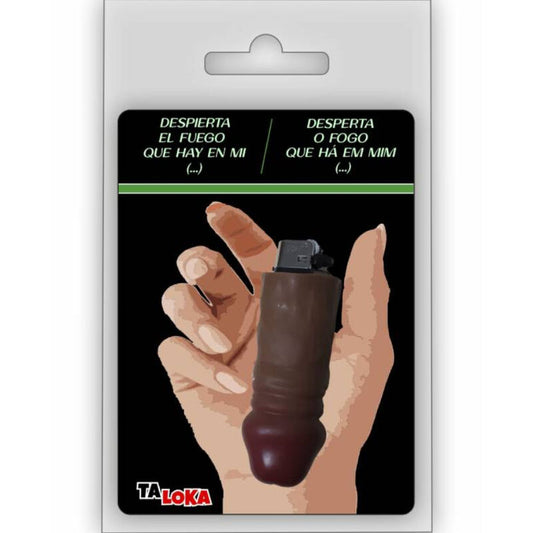 TALOKA - BRIQUET FANTASTIQUE EN FORME DE PÉNIS DE COULEUR MULÂTRE 100% RECHARGEABLE