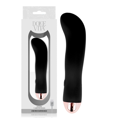 DOLCE VITA - VIBRATEUR RECHARGEABLE TWO BLACK 7 VITESSES