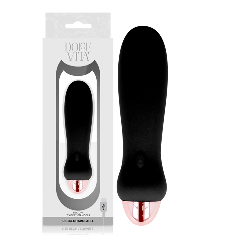 DOLCE VITA - VIBRADOR RECARGABLE FIVE NEGRO 7 VELOCIDADES